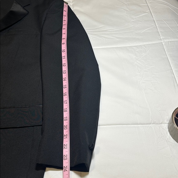 Black Tuxedo Satin Lapel Jacket 42R Pants 34L - Picture 14 of 14